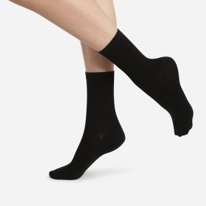 Pack of 2 pairs of black Femme Pur Coton socks for women