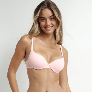Dim Invisifit ballerina pink push-up balconette bra