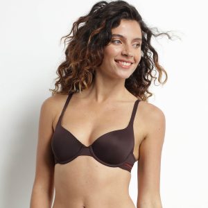 Dim InvisiFit precious brown padded balconette bra