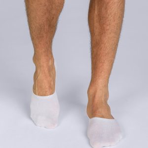 Pack of 2 pairs of white Basic Coton footsies for men