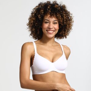 Body Touch Dim Underwired balconette bra in white