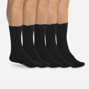 Pack of 5 pairs of black EcoDIM socks for men