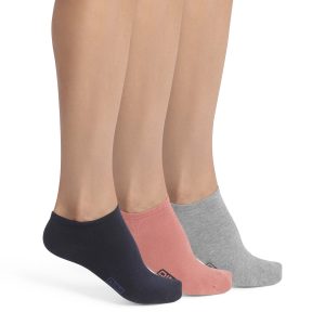 Pack of 3 pairs of men's cotton socks Navy Pink Dim
