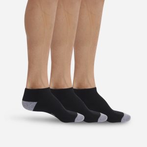 Pack of 3 pairs of black EcoDIM Micro trainer socks