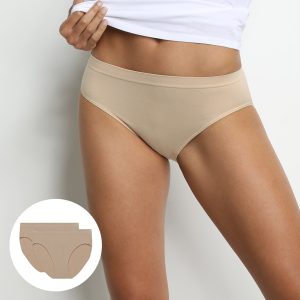 Pack of 2 high waist seamless microfiber panties New Skin Les Pockets Eco