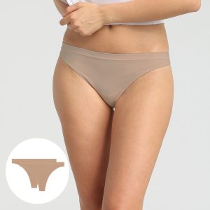 Pack of 2 New Skin Microfiber Thongs for Women