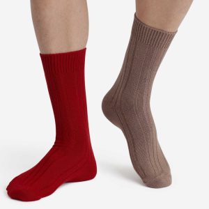 Pack of 2 pairs of Bamboo Red men's socks