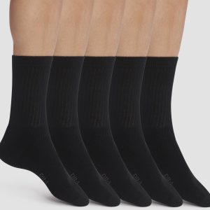 Pack of 5 pairs of men's socks Black EcoDim Sport