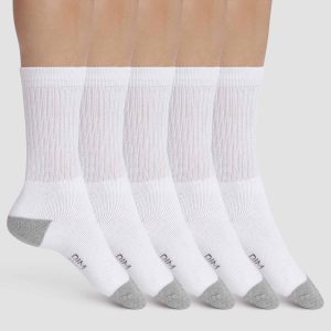 Pack of 5 pairs of EcoDim Sport Men's White and Grey Socks