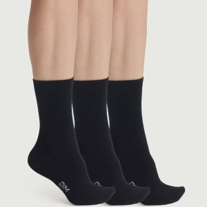 Pack of 3 pairs of women's socks Black Cotton Nice Price