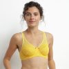 Yellow lace push-up bra Dim Generous Essentiel