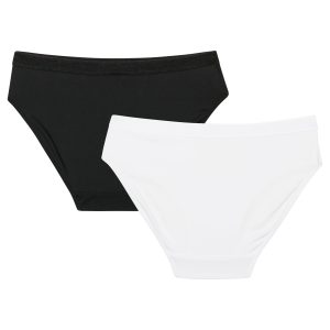 2 pack white briefs for girl - Pocket Micro