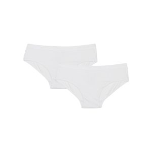 2 pack white shorties for girl- Pocket Micro