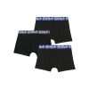 EcoDim Pack of 3 black boy's stretch cotton boxers with contrasting waistband