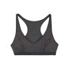 Girls' microfiber sports bra in Dark Heather Grey Dim Micro