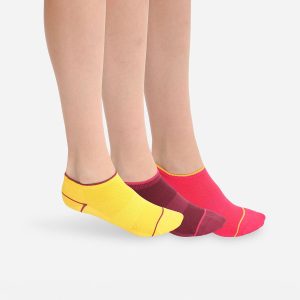 Pack of 3 pairs of light impact short socks Bordeaux Dim Sport