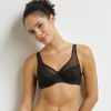 Generous Broderie black underwired bra