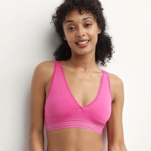 Wireless Microfibre Triangle Bra in Fuchsia Oh My Dim's