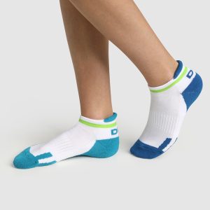 Pack of  2 pairs of retro children's socks Blue Green Dim Sport