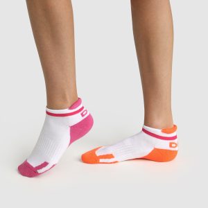 Pack of  2 pairs of retro children's socks Rose Corail Dim Sport