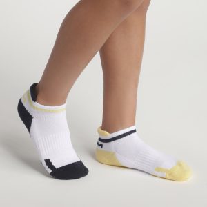 Pack of 2 pairs of unisex cotton socks Navy Yellow Dim Sport