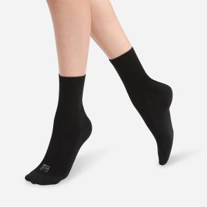 Pack of 2 pairs of women's socks reinforced fabric Black Ultra Resist