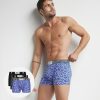 Pack of 3 men's Dim Vibes blue black cloud pattern boxers