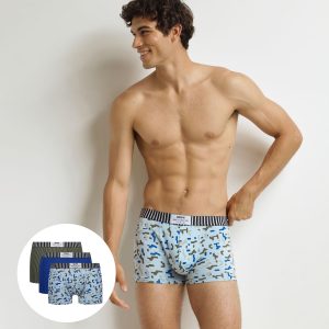 Pack of 3 Men's Black Blue Khaki Dim Vibes Boxer Briefs