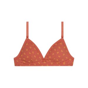 Triangle bra in yellow with cherry pattern Les Pockets