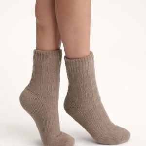 Women's warm sock Brown Cocoon Polar Fleece