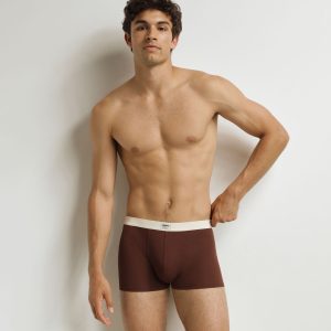 Men's ribbed boxer shorts Chocolate Dim Elegant