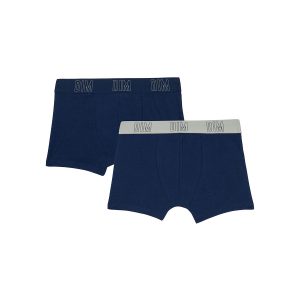 Dim Skin Care Pack of 2 boys' boxers in Navy Blue organic cotton
