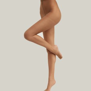 Pack of 3 women's transparent voile tights Beige Dim Trio Red