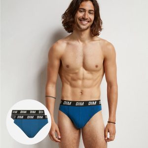 Dim Sport Parma Blue Pack of 2 men's briefs with active temperature regulation