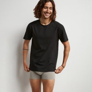 Dim Sport Set of 2 black men's round neck T-shirts with active temperature regulation