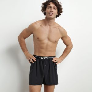 Men's cotton briefs Black Dim Icons Essentiel