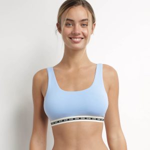 Women's modal cotton bra Bleu Azur Dim Icons Essentiel