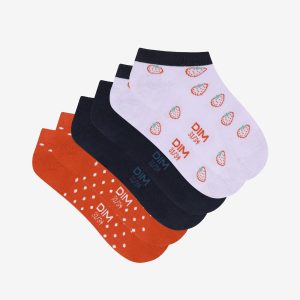 Pack of 3 pairs of Lila children's socks with strawberry pattern Cotton Style
