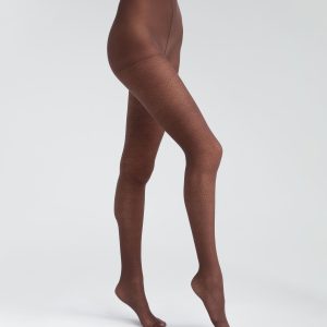 Women's semi-opaque tights with leopard pattern in coffee Dim Style