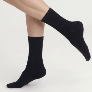 Pack of 2 pairs of women's black Thermo Fleece socks
