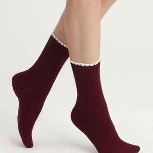 Women's Fig ribbed Bamboo socks