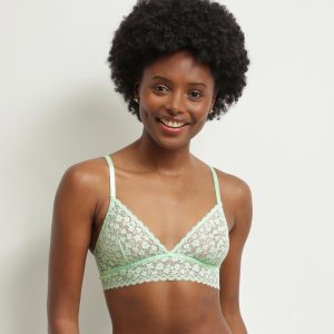 Green Water floral lace triangle bra Daisy Lace