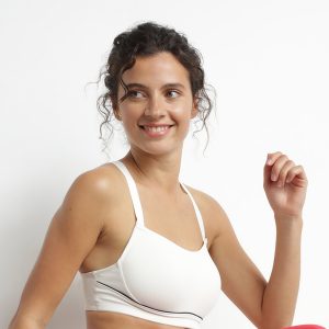 Sculpting microfiber sports bra Ecru Dim Move