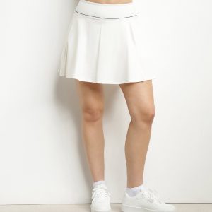Women's microfibre short skirt Dim Move Ecrue