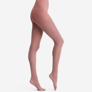 Semi-opaque shiny pale pink tights Dim Style