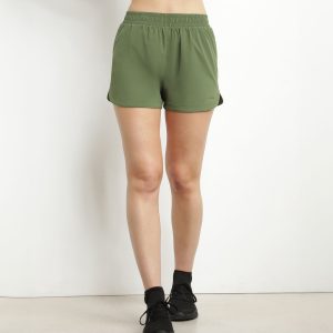 Women's sport shorts in khaki viscose Dim Move
