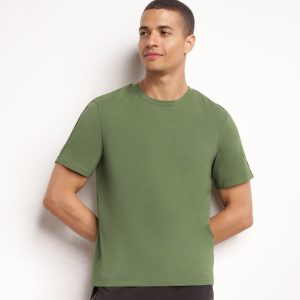 Thermoregulating men's sports T-shirt in khaki Dim Move jersey