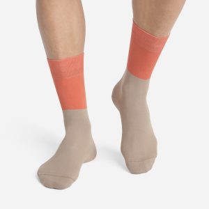 Praline colorblock effect cotton men's socks Dim Mode