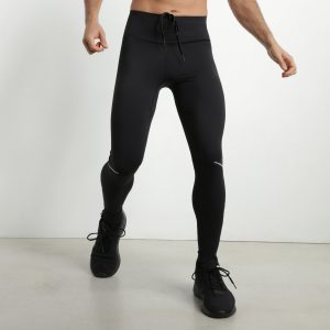 Men's adjustable microfiber sports leggings Black Dim Move