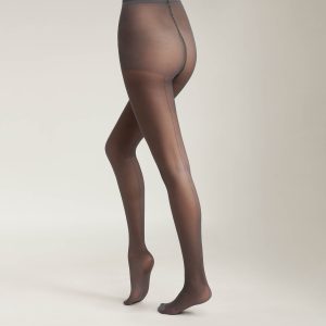 Women's grey sheer tights with contrast piping Dim Style